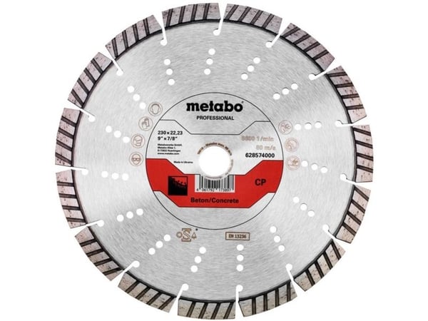 Metabo 628574000, Betong, Pipa, Sandsten, 23 cm, 2,22 cm, 6600 RPM, Metabo, 1 styck