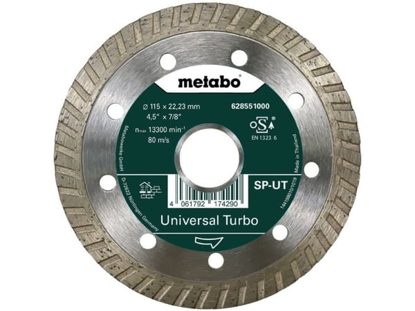 Metabo 628551000, Betong, Sandsten, Flis, 11,5 cm, 2,22 cm, 13300 RPM, Metabo, 1 stykker
