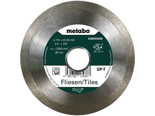 Metabo 628555000, Naturstein, Flis, 11,5 cm, 2,22 cm, 13300 RPM, Metabo, 1 stykker