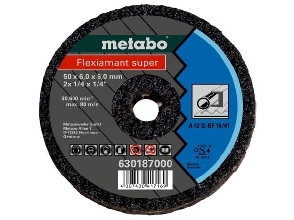 Metabo 630187000 skrubbskiva för frässpets 6 mm, 25 st