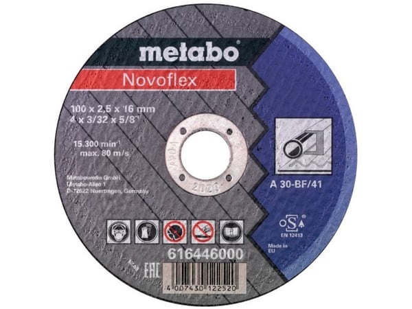 Metabo 616446000, Kutteskive, Flatt senter, Stål, Metabo, 1,6 cm, 10 cm