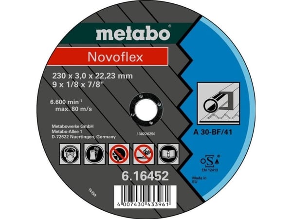 Metabo 616457000, Klippskiva, Platt i mitten, Stål, Metabo, 2,22 cm, 18 cm