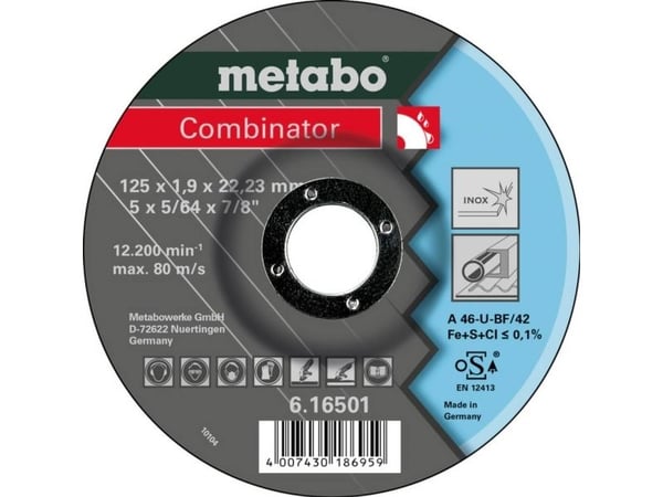 Metabo Combinator TF 42 - Skärskiva - för metall, rostfritt stål - 125 mm