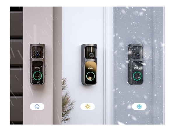 Imou Doorbell 3 Kit - Dörrklocka - true 360° panoramic view - trådlös - svart