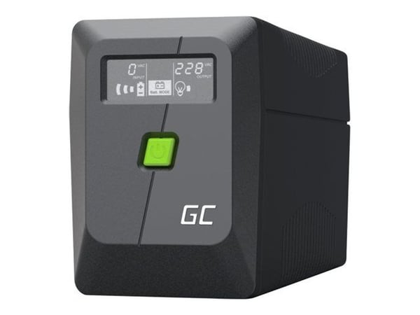 Green Cell PowerProof - UPS - med LCD-display - AC 220/230/240 V - 360 watt - 650 VA - 7 Ah - USB - utgångskontakter: 2