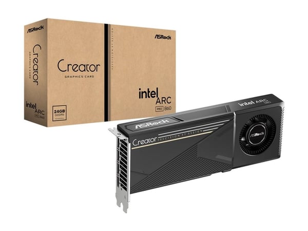 ASRock Creator - Grafikkort - Arc Pro B60 - 24 GB GDDR6 - PCIe 5.0 x8 - 4 x DisplayPort