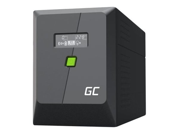 Greencell 1500VA 900W PowerProof UPS med LCD-skjerm Greencell 1500VA 900W PowerProof UPS med LCD-skjerm