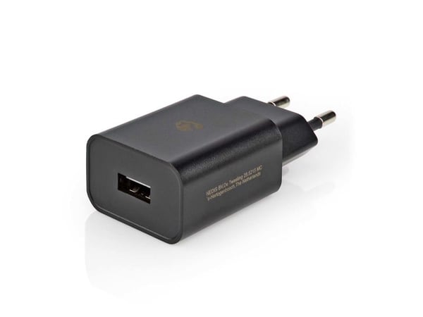 Nedis WCHAU242ABK - Strømadapter - 12 watt - 2.4 A (USB) - svart
