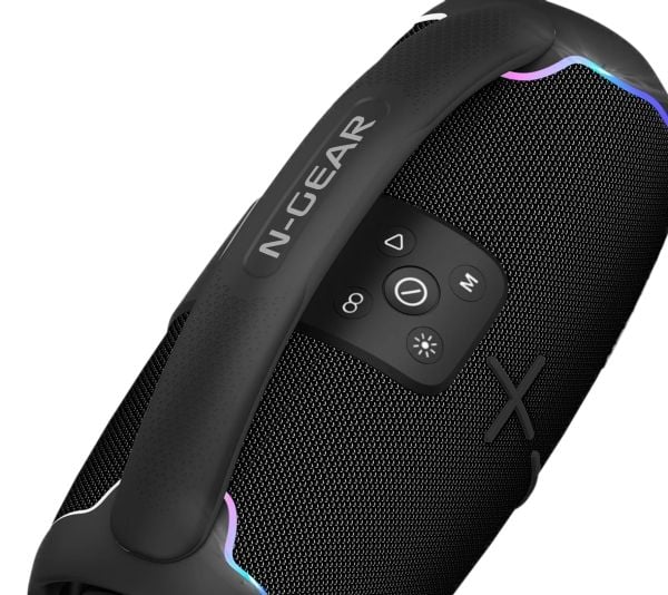 N-GEAR NRG200, 50 W, 80 - 20000 hz, Kabel & Trådlös, 10 m, Partyhögtalare, Svart