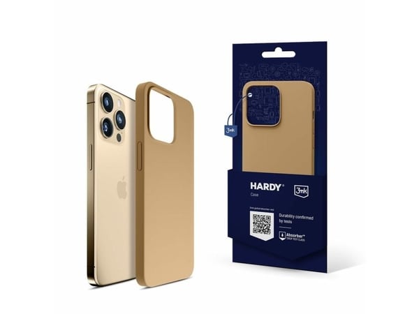 3MK-deksel Hardy Silicone MagCase Dark Gold iPhone 15 Pro