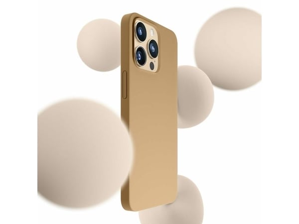 3MK-deksel Hardy Silicone MagCase Dark Gold iPhone 15 Pro