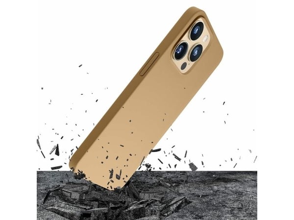 3MK-deksel Hardy Silicone MagCase Dark Gold iPhone 15 Pro