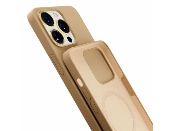 3MK-deksel Hardy Silicone MagCase Dark Gold iPhone 15 Pro