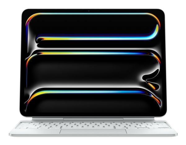 Apple Magic Keyboard - Tangentbord och foliefodral - med pekdyna - bakgrundsbelyst - Apple Smart connector - QWERTY - brittisk - vit