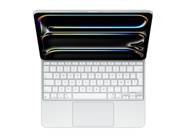 Apple Magic Keyboard - Tangentbord och foliefodral - med pekdyna - bakgrundsbelyst - Apple Smart connector - QWERTY - brittisk - vit