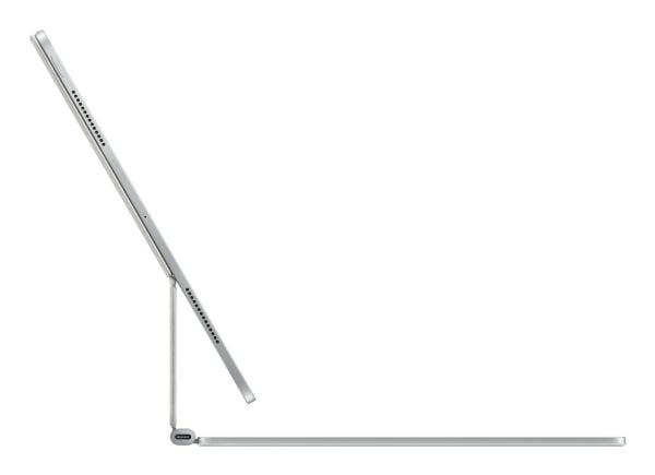 Apple Magic Keyboard - Tastatur og folioveske - med styrepute - bakbelysning - Apple Smart connector - QWERTY - Storbritannia - hvit