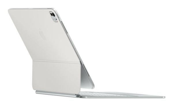 Apple Magic Keyboard - Tastatur og folioveske - med styrepute - bakbelysning - Apple Smart connector - QWERTY - Storbritannia - hvit