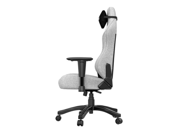 Anda Seat Phantom 3 Premium - Spillestol - ergonomisk - armlener - T-formet - tipping - roterende - formet skum, EverSoft linen fabric - askegrå