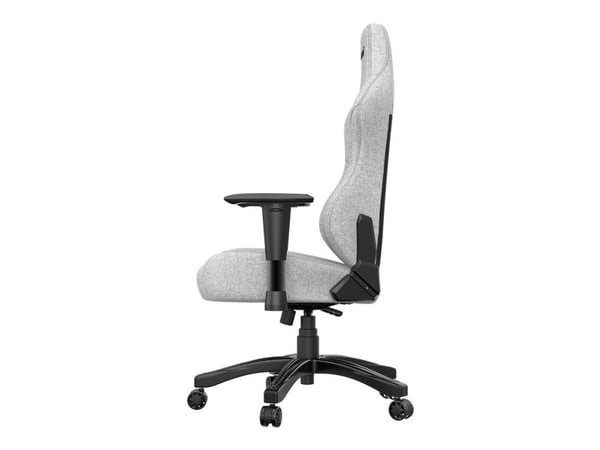 Anda Seat Phantom 3 Premium - Spillestol - ergonomisk - armlener - T-formet - tipping - roterende - formet skum, EverSoft linen fabric - askegrå