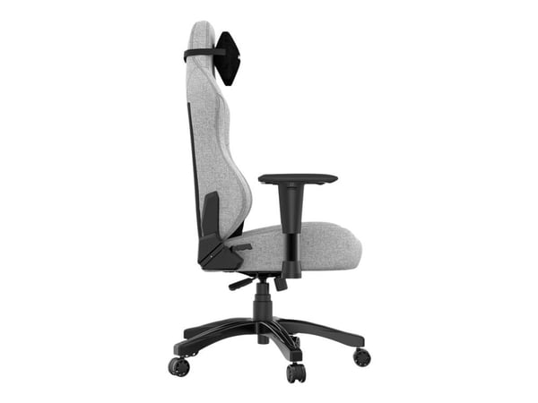 Anda Seat Phantom 3 Premium - Spillestol - ergonomisk - armlener - T-formet - tipping - roterende - formet skum, EverSoft linen fabric - askegrå