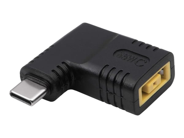 Akyga - USB-adapter - USB-C (hane) vinklad till Slim Tip (hona) - 5 / 9 / 20 V - 3.25 A - svart Akyga - USB-adapter - USB-C (hane) vinklad till Slim Tip (hona) - 5 / 9 / 20 V - 3.25 A - svart