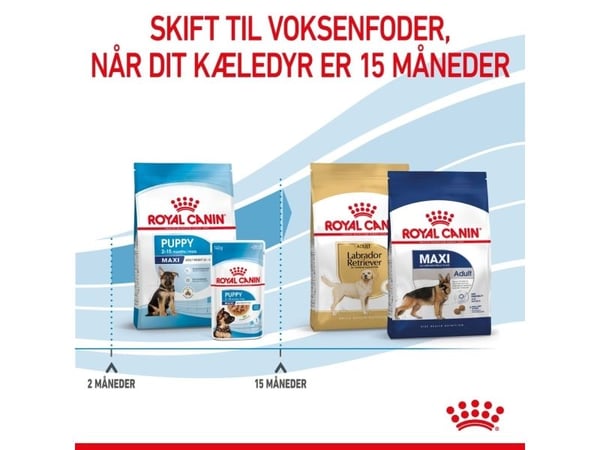 Royal Canin Maxi Puppy, Valp, Maxi (26 - 44 kg), Ris, Grønnsaker, 15 kg