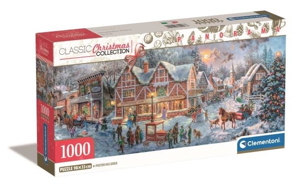 Clementoni Panorama Compact joulukokoelma + postikortti - 1000 elementtiä