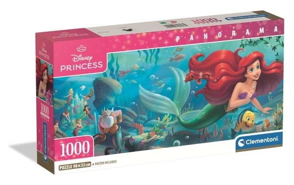 Clementoni Puzzle Panorama Disney Princess 1000 elementtiä (39893)