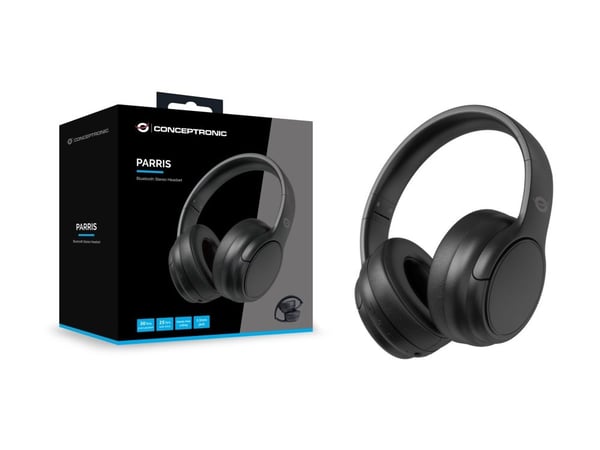 Conceptronic PARRIS03B - Headset - på örat - Bluetooth - trådlös, kabelansluten - 3,5 mm kontakt - svart Conceptronic PARRIS03B - Headset - på örat - Bluetooth - trådlös, kabelansluten - 3,5 mm kontakt - svart