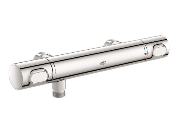 GROHE Grohtherm 500 termostatarmatur med 1/2" avgang ned - leveres eksklusiv overgangsstykker og rosetter