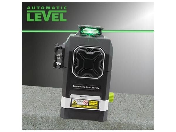 Laserline line laser 3x360gr - PowerPlane 3G multi 18V vihreä laser, u/batt, toimitetaan kotelossaan