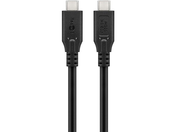 Goobay 74190, 0,5 m, USB C, USB C, USB4 Gen 2x2, 40 Gbit/sek., Sort