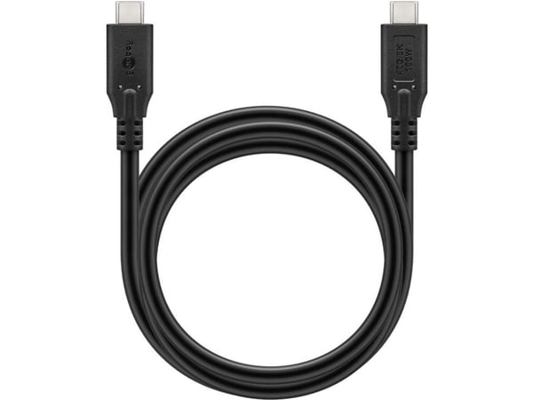Goobay 74190, 0,5 m, USB C, USB C, USB4 Gen 2x2, 40 Gbit/sek., Sort