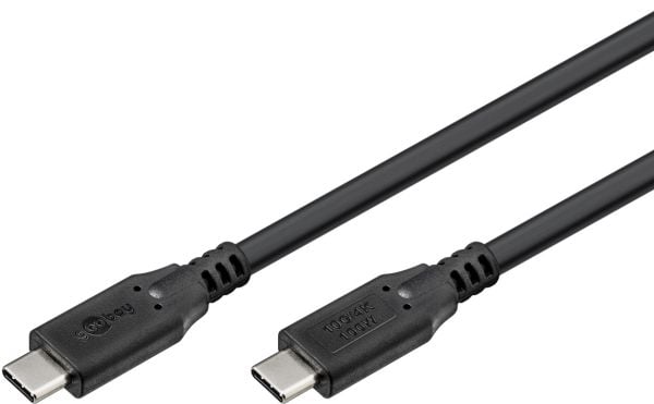 Goobay 74200, 1 m, USB C, USB C, USB 3.2 Gen 1 (3.1 Gen 1), 10 Gbit/sek., Sort