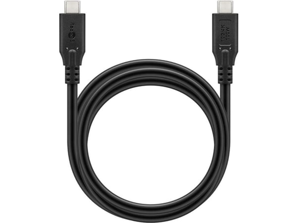 Goobay 74200, 1 m, USB C, USB C, USB 3.2 Gen 1 (3.1 Gen 1), 10 Gbit/sek., Sort