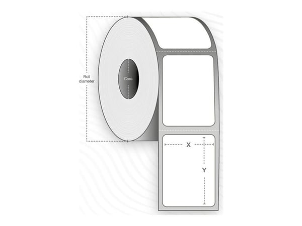 Capture - Permanet adhesiv - perforert - hvit - 57 x 32 mm 25200 etikett(er) (12 rull(er) x 2100 boks - merkelapper
