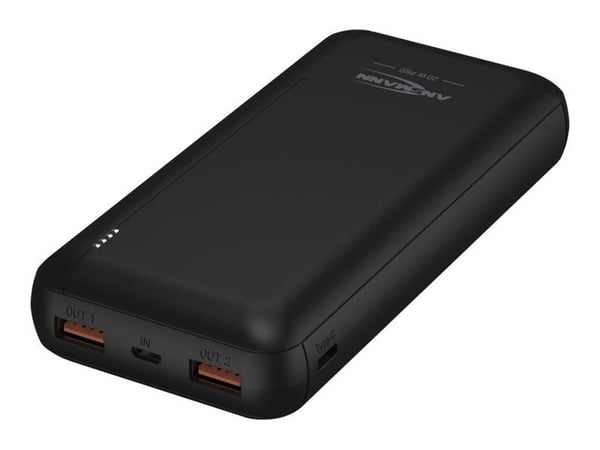 Ansmann PB320PD, 20000 mAh, litiumpolymeeri (LiPo), pikalataus 3.0, 3,7 V, lajittelu