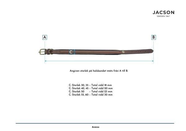 JACSON Halsband Arezzo brun 30 cm