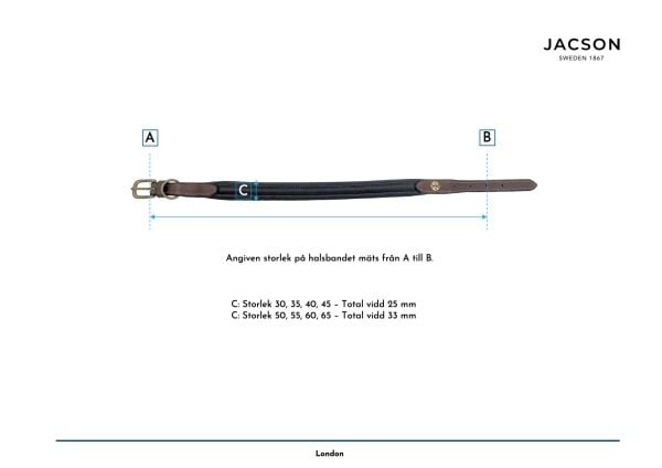 JACSON London Hundehalsbånd Brun 50