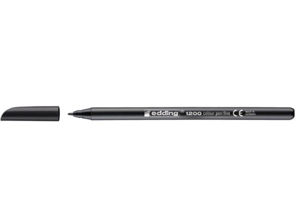 edding 1200 - Fiberspetspenna - svart - vattenbaserat bläck - 0.5-1 mm