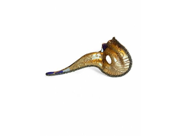 Venezia halvmaske, lilla og guld