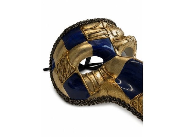 Venezia halvmask, lila och guld
