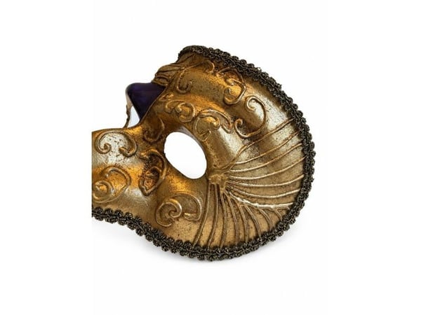 Venezia halvmask, lila och guld