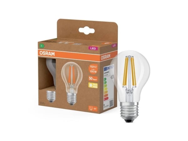 OSRAM HOMELIGHTING LED-lampe RGB E27 7,2 W = 100 W varm-hvit 2 stk (4099854253706)