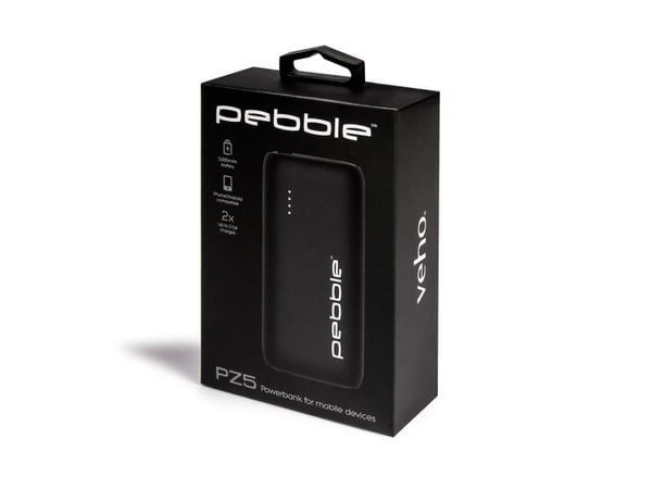 Veho Pebble PZ5, 5000 mAh, Lithium-Ion (Li-Ion), 3,7 V, Svart