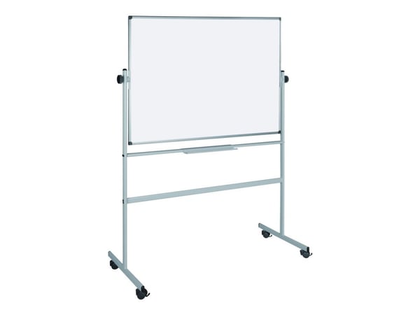 Bi-Office Revolver - Whiteboard - gulvstående - 1500 x 1200 mm - keramikkstål - magnetisk - dobbeltsidet - reversibel - mobil - hvit - aluminiumsramme