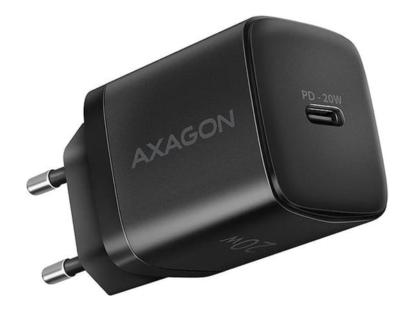 Axagon AXAGON ACU-PD20 lader, 20W vegglader, 1x USB-C port, PD3.0/PPS/QC4+/AFC/Apple, svart