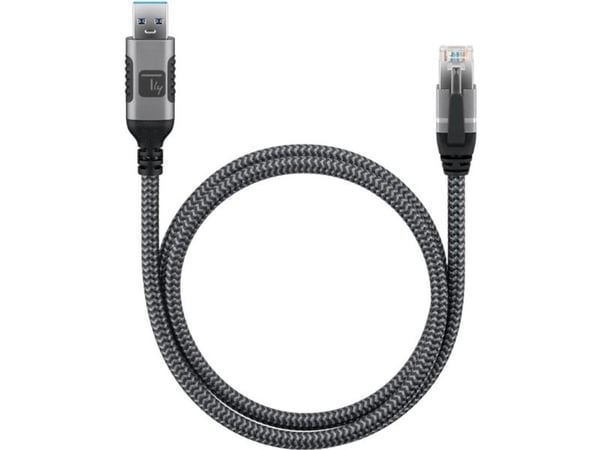 Techly ICOC U3A-RJ45-010, 1 m, Cat6, F/UTP (FTP), USB Type-A, RJ-45, Svart, Silver