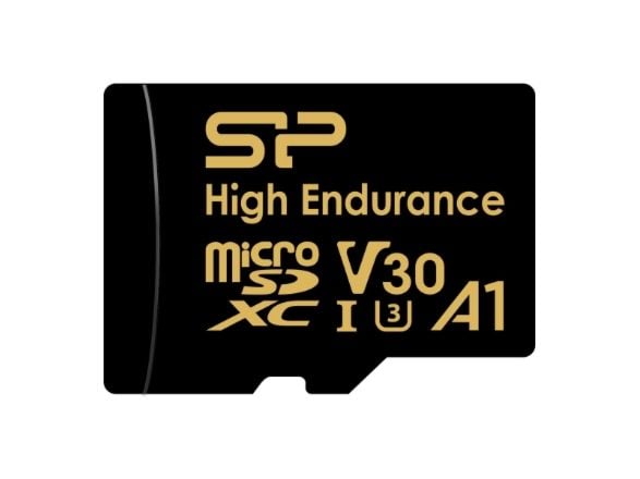 SILICON POWER Golden Series - High Endurance flashminnekort (microSDXC til SD-adapter inkludert) - 64 GB - A1 / Video Class V30 / UHS-I U3 / Class1...