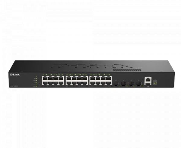 D-Link SmartPro DGS-1530-28 - Switch - smart - 24 x 10/100/1000 + 4 x 10 Gigabit SFP+ - stasjonær, rackmonterbar